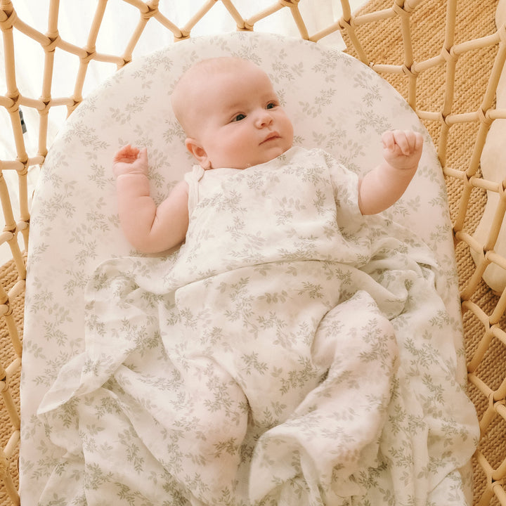 Bassinet | Fitted Sheet/Change Pad Cover | Organic - Cypress