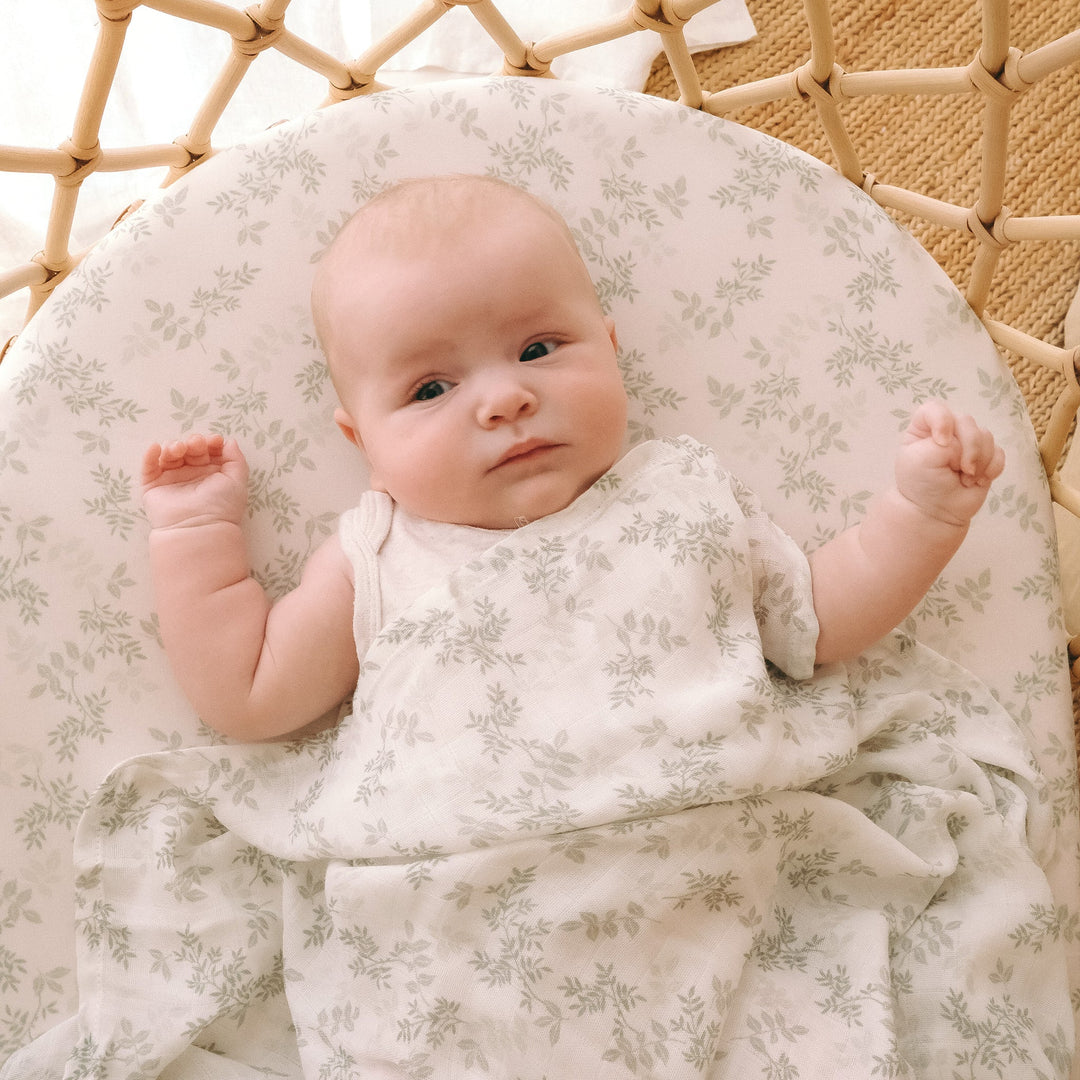 Bassinet | Fitted Sheet/Change Pad Cover | Organic - Cypress