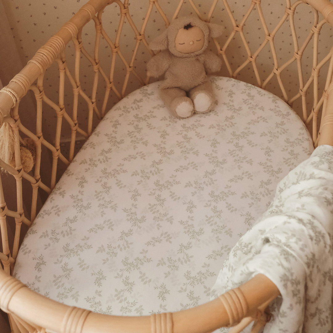 Bassinet | Fitted Sheet/Change Pad Cover | Organic - Cypress