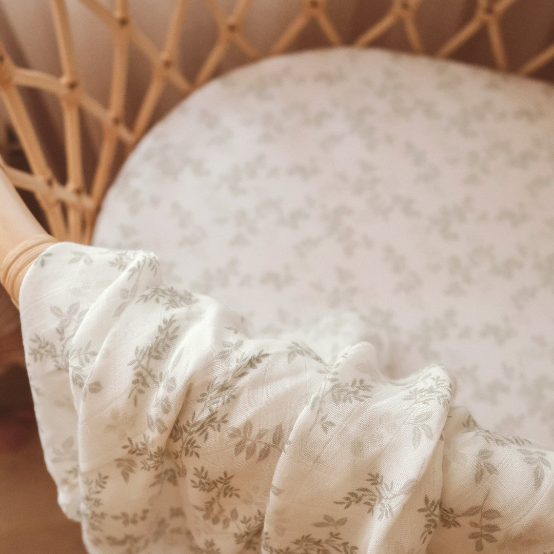 Bassinet | Fitted Sheet/Change Pad Cover | Organic - Cypress