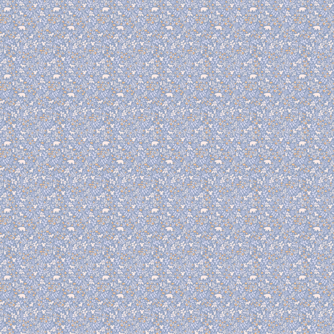 Bassinet | Fitted Sheet/Change Pad Cover | Organic - Forest Friends Cornflower