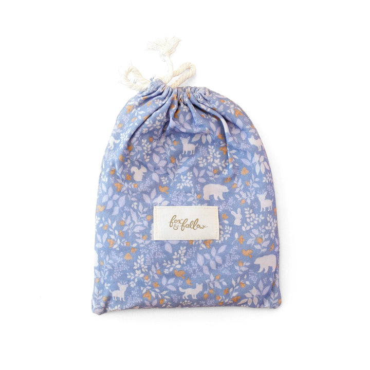 Bassinet | Fitted Sheet/Change Pad Cover | Organic - Forest Friends Cornflower
