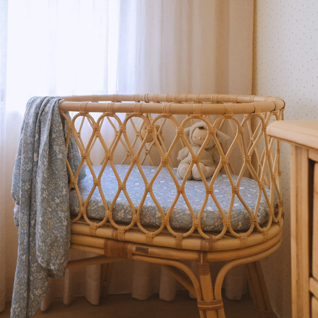 Swaddle | Organic - Forest Friends Cornflower