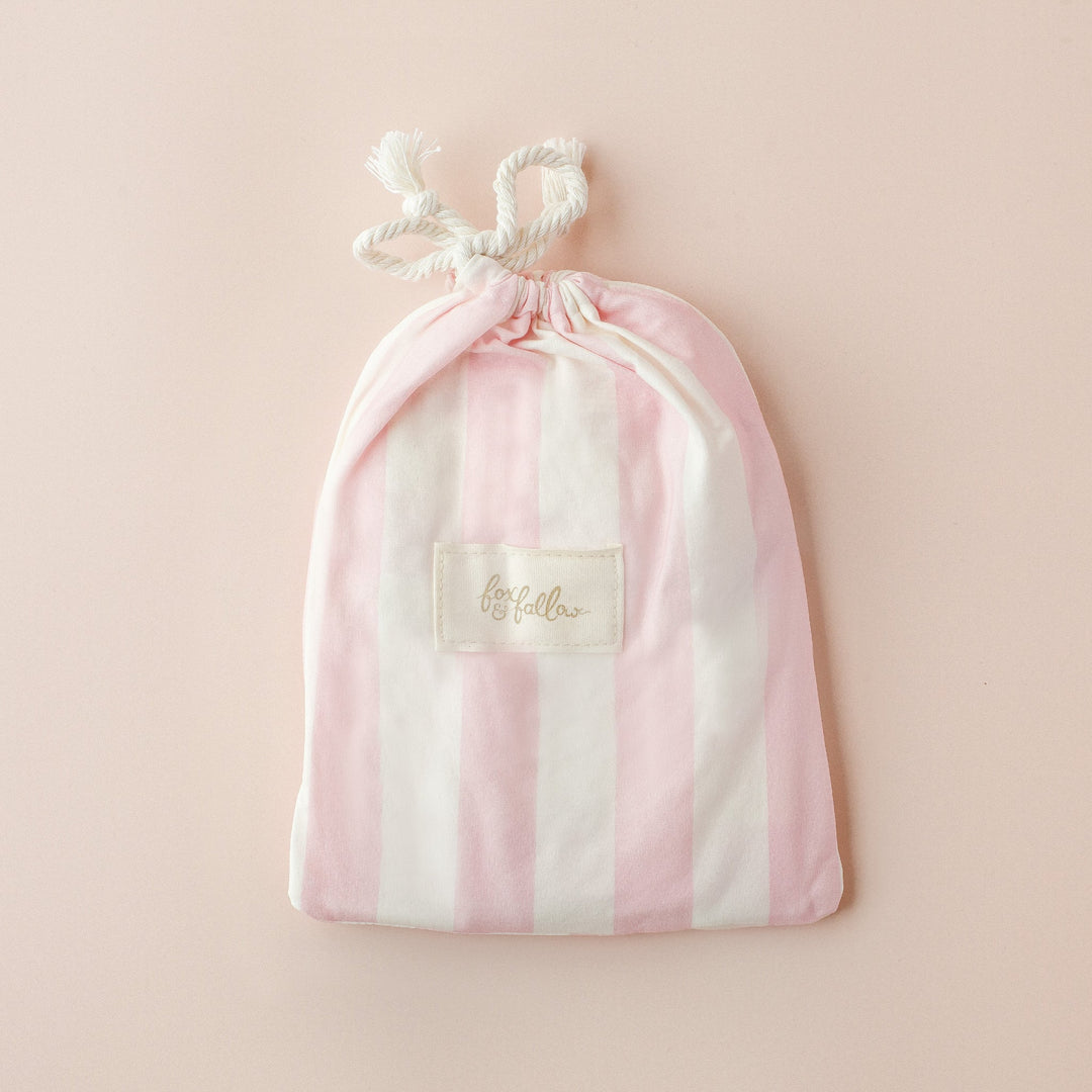 Bassinet | Fitted Sheet/Change Pad Cover | Organic - Petal Stripe