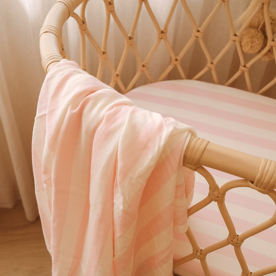 Swaddle | Organic - Petal Stripe