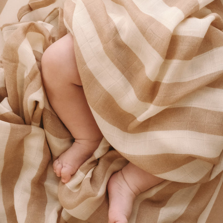 Swaddle | Organic - Coffee Stripe