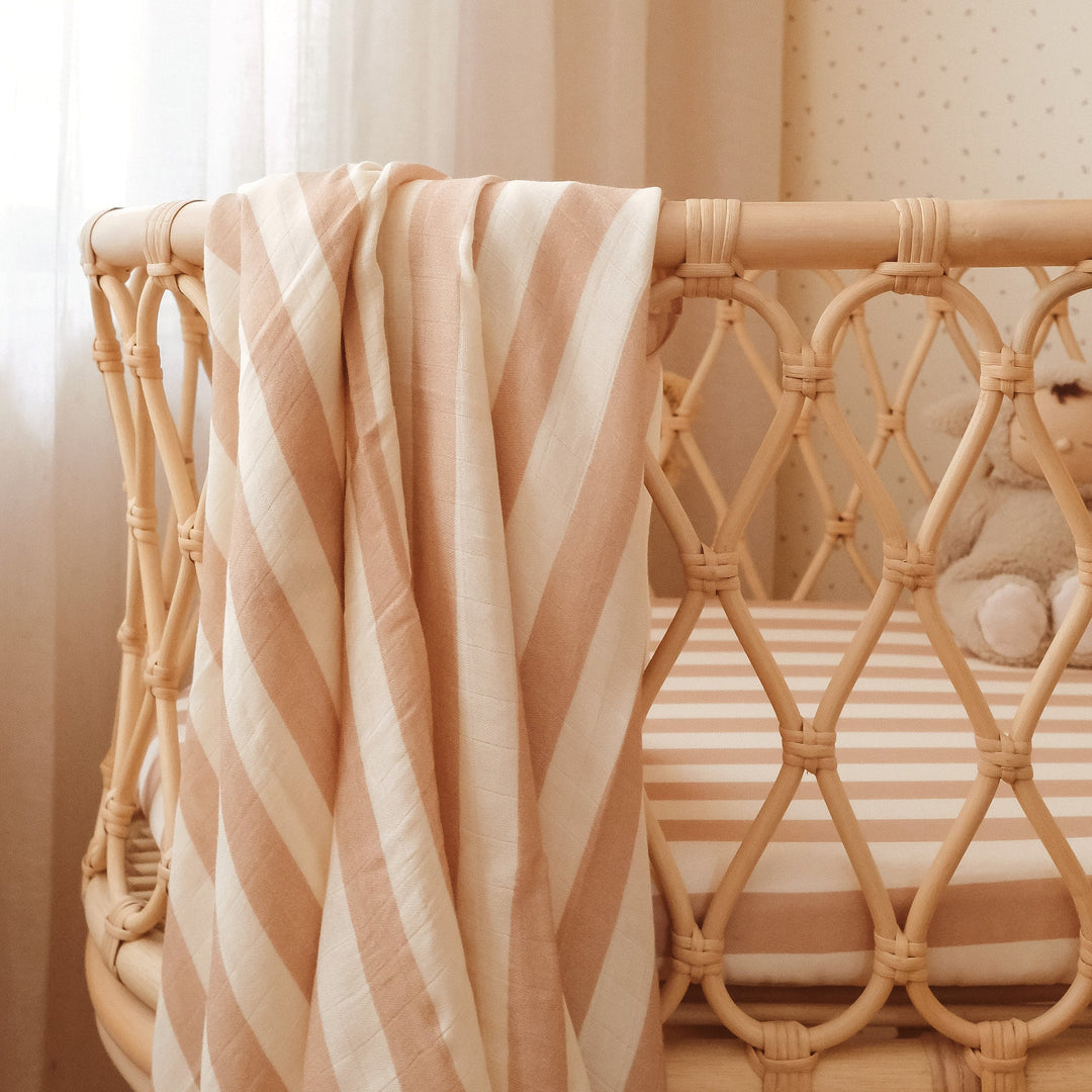 Swaddle | Organic - Coffee Stripe