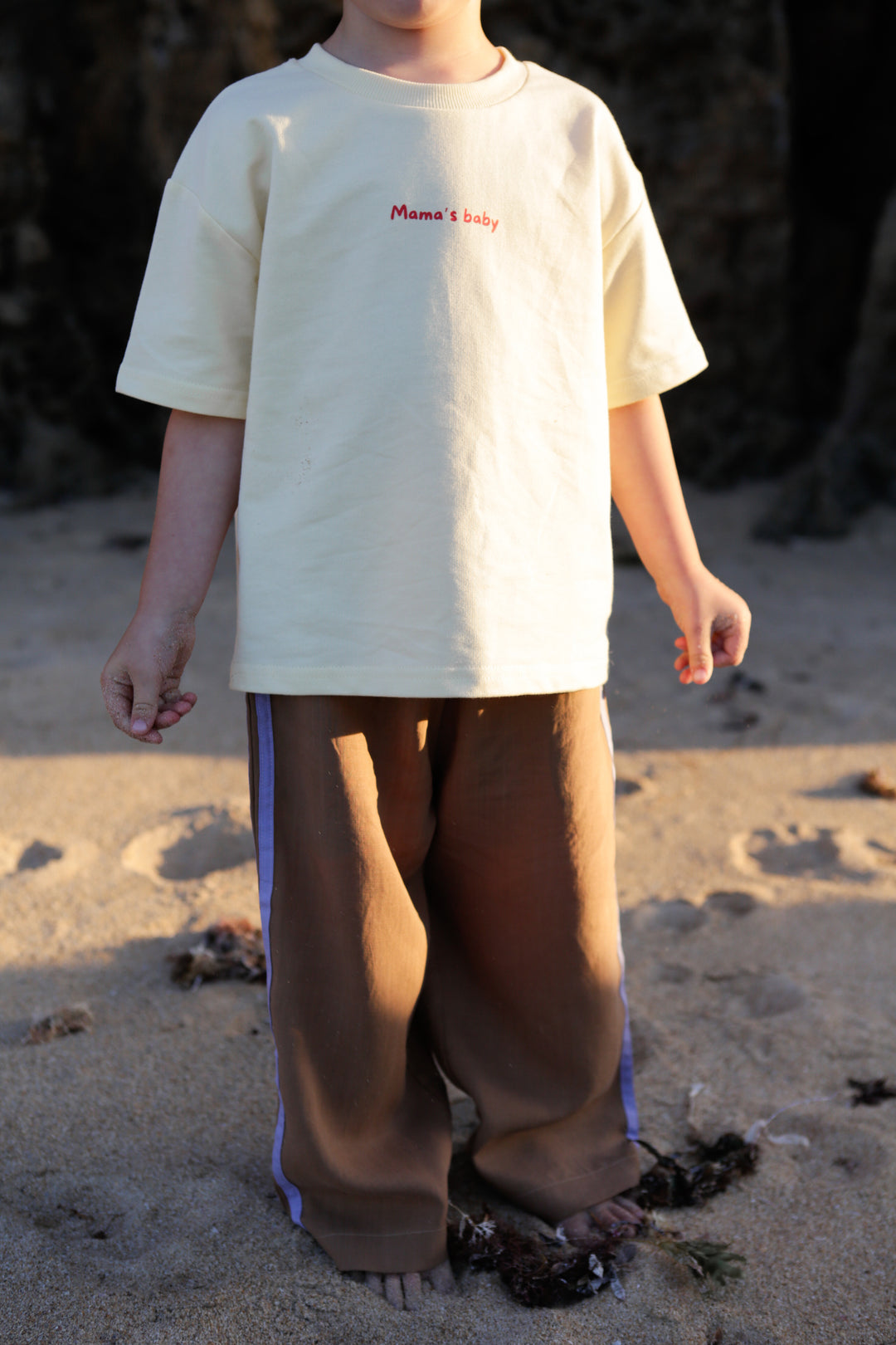 Pants | Linen Racer Stripe - Purple