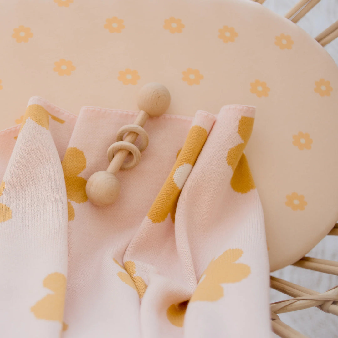 Bassinet | Fitted Sheet/Change Pad Cover | Organic - Daisy Chain