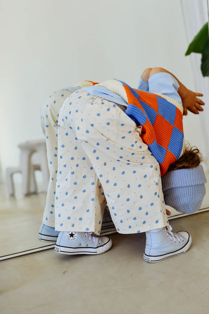 Nonno Vest | Check - Blue + Orange