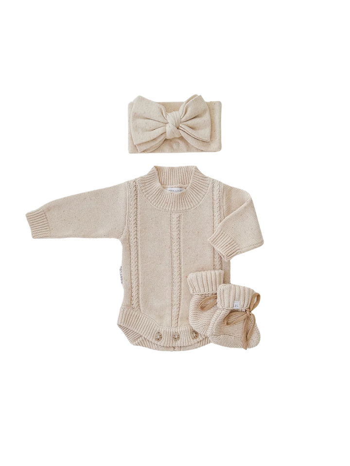 Romper | Heirloom - Biscotti Fleck