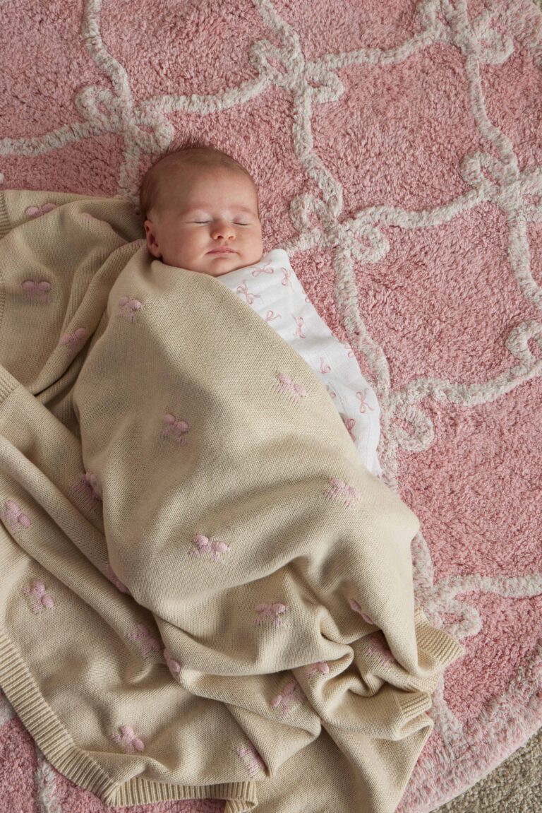 Muslin Wrap - Pink Bow