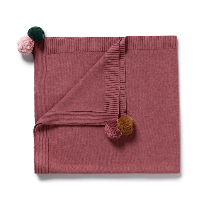 Blanket | Knitted - Rubarb