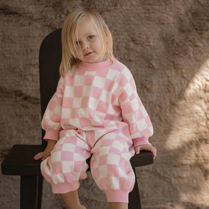 Lounge Suit | Knitted - Baby Pink