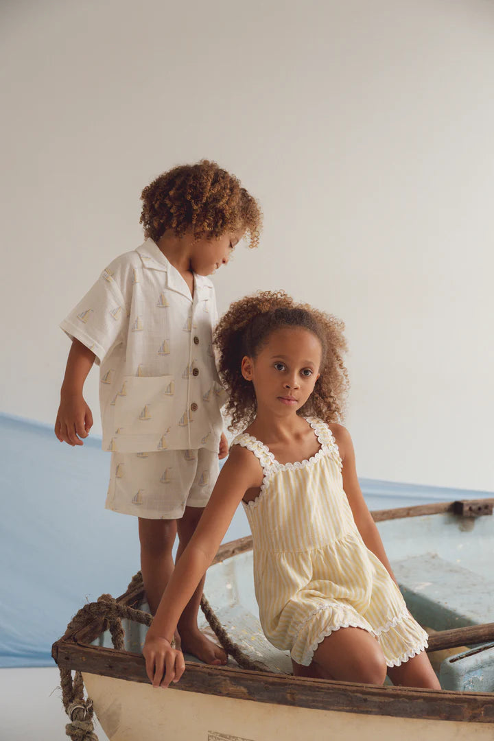 Linen Shorts | Sailboat