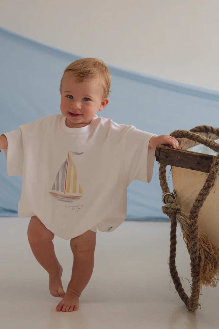T-shirt Romper | Sailboat