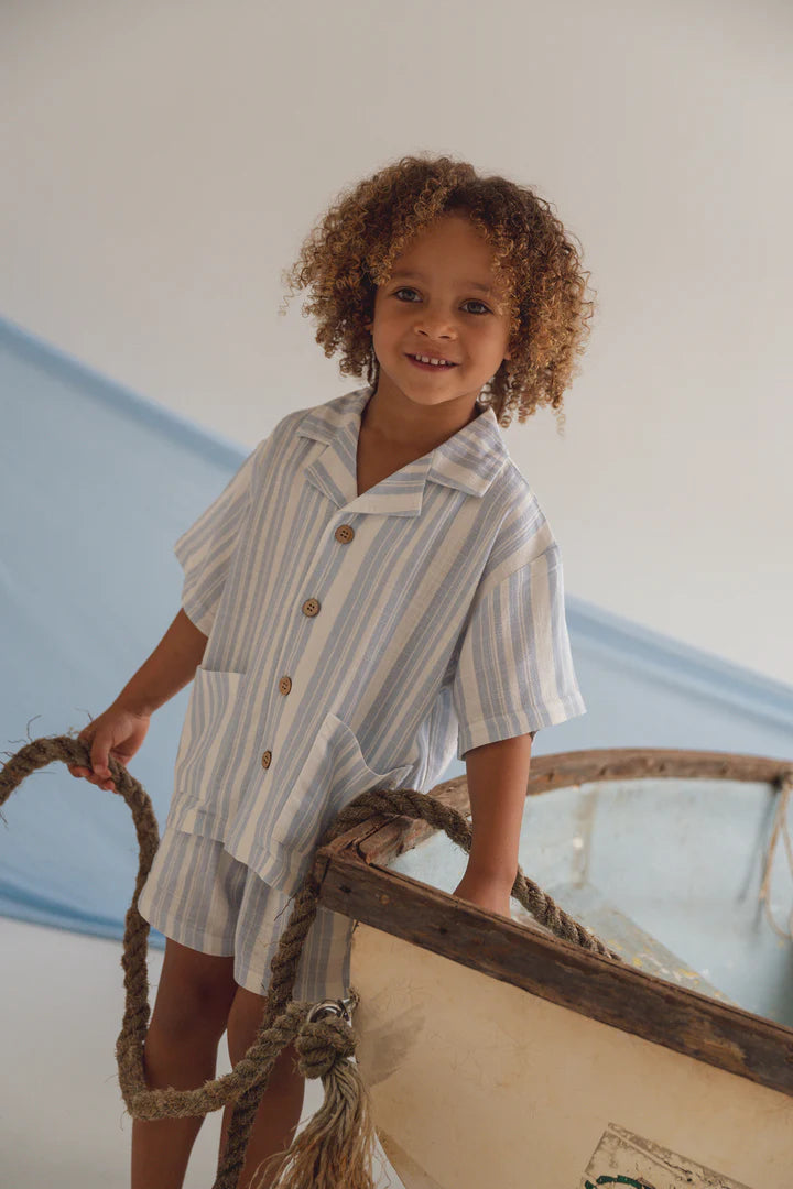 Linen Shorts | Blue Summer