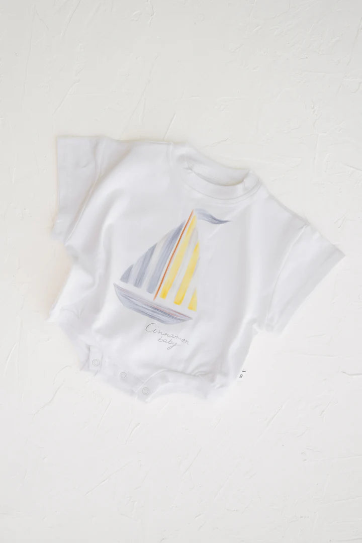 T-shirt Romper | Sailboat