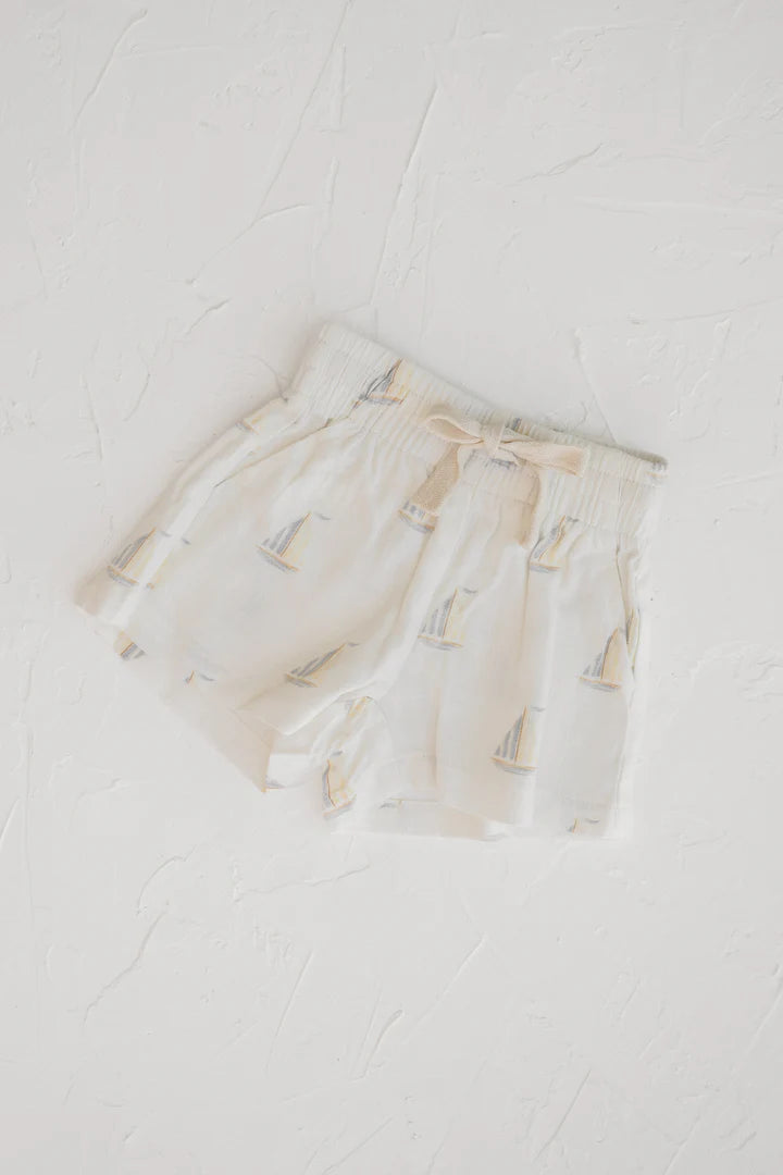 Linen Shorts | Sailboat