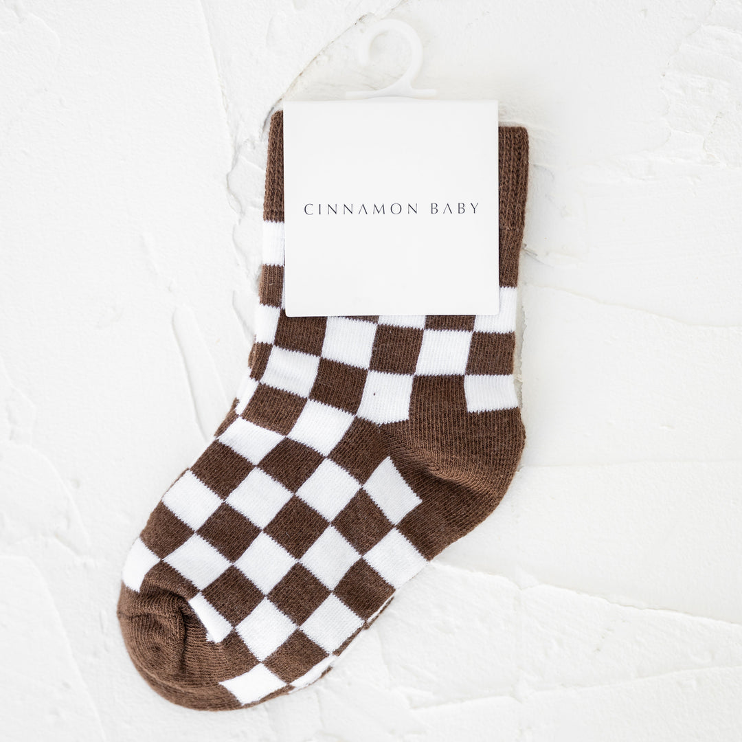Socks | Checkered - Chocolate 