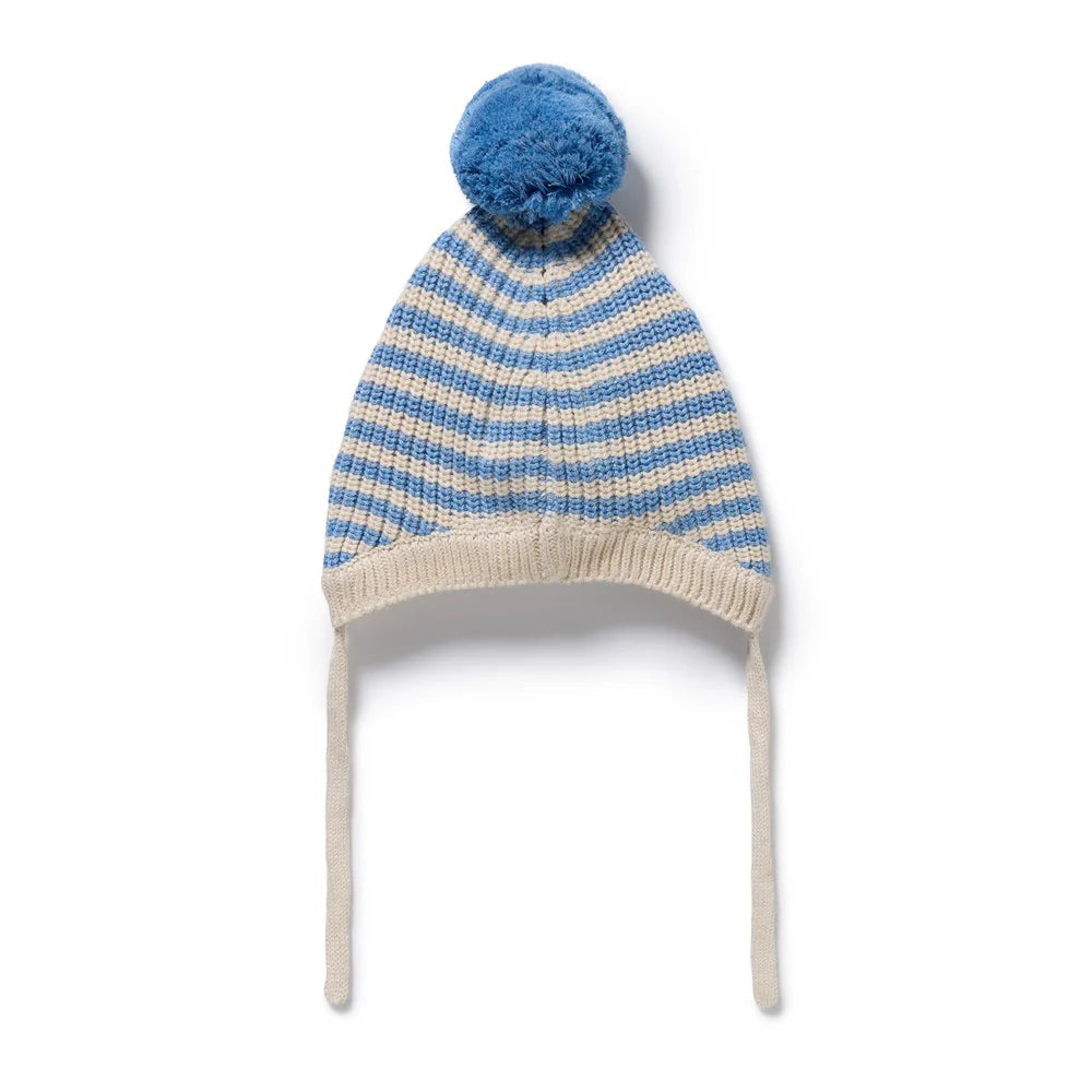 Beanie | Knitted Bonnet - Frosted Blue