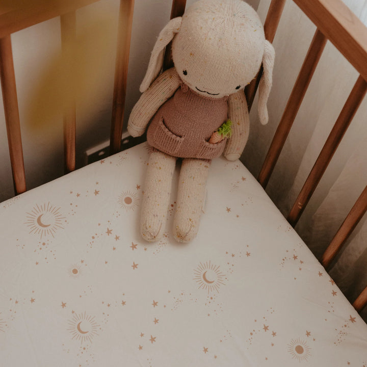 Cot | Fitted Sheet/Change Pad Cover | Organic - Constellation