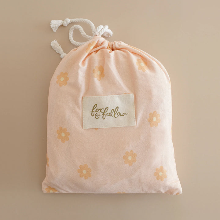 Cot | Fitted Sheet/Change Pad Cover | Organic - Daisy Chain