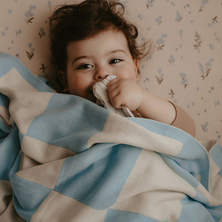 Cot | Fitted Sheet/Change Pad Cover | Organic - Forget-Me-Not