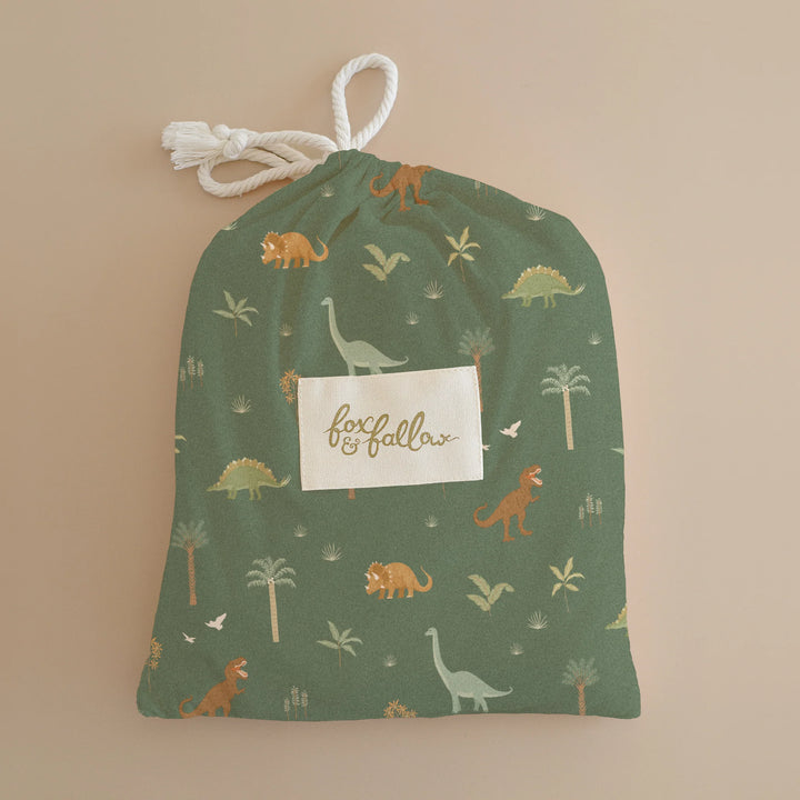 Cot | Fitted Sheet/Change Pad Cover | Organic - Dinos