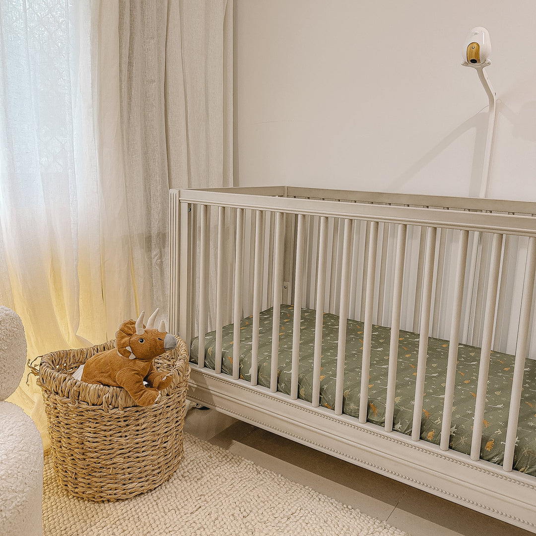 Cot | Fitted Sheet/Change Pad Cover | Organic - Dinos