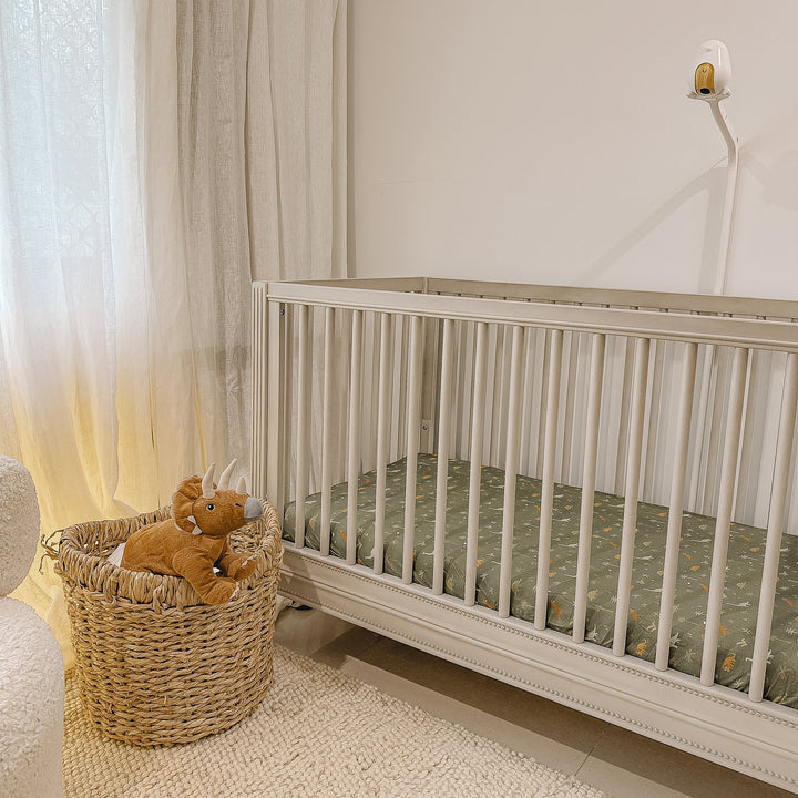 Cot | Fitted Sheet/Change Pad Cover | Organic - Dinos