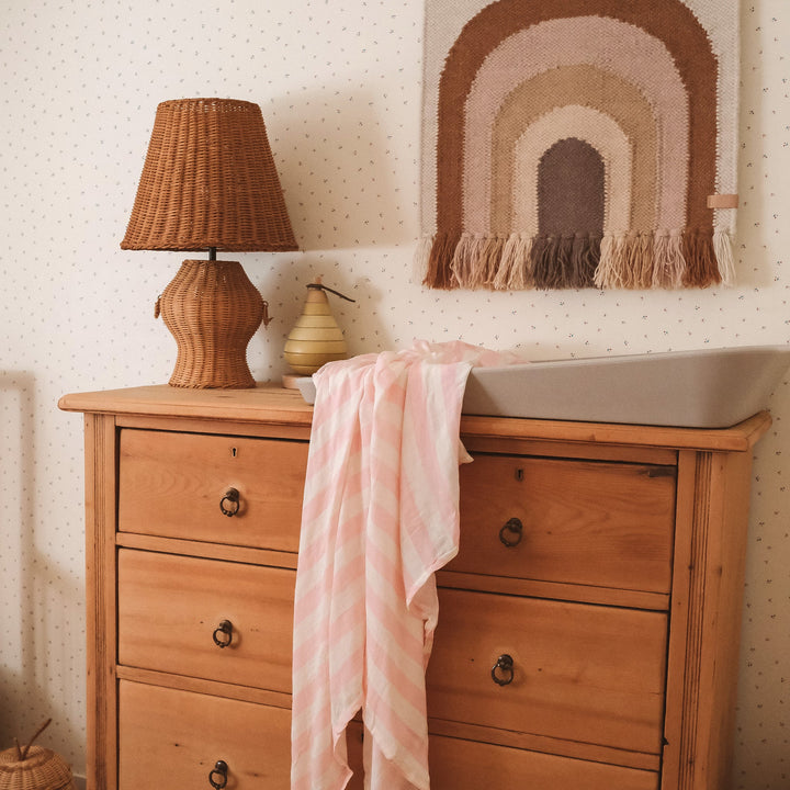 Swaddle | Organic - Petal Stripe