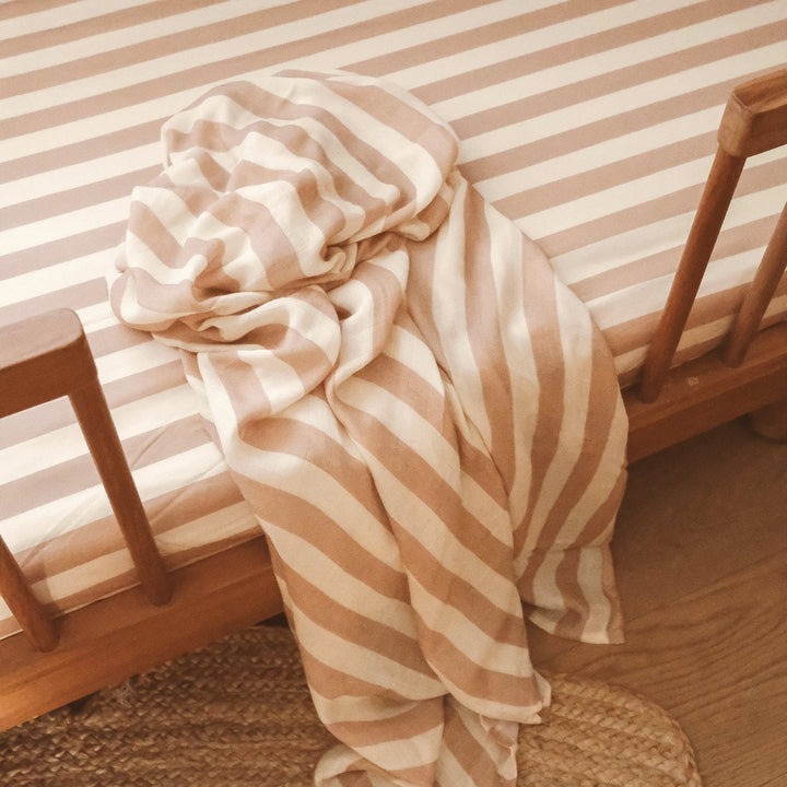 Swaddle | Organic - Coffee Stripe