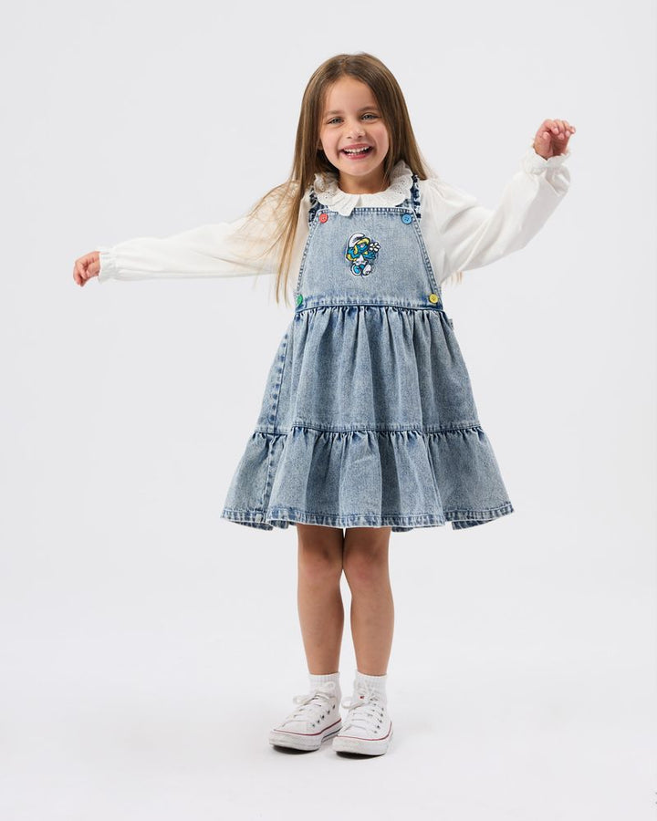 The Smurfette Pinafore Denim Dress