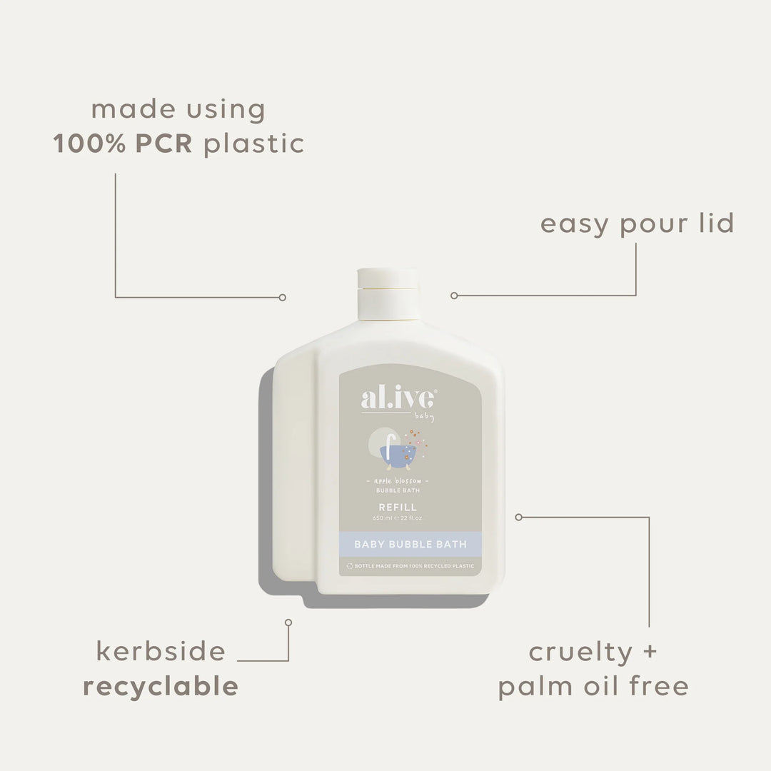 650ml Bubble Bath Refil - Apple Blossom