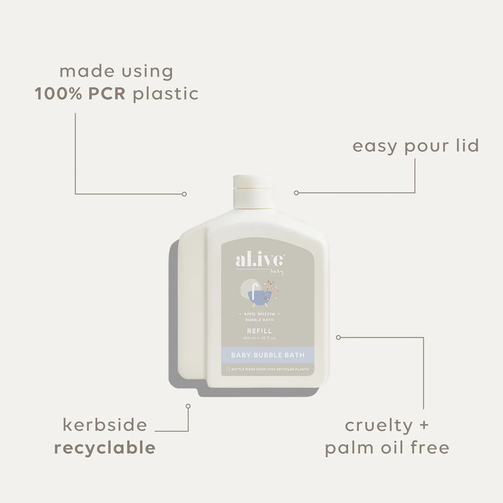 650ml Bubble Bath Refil - Apple Blossom
