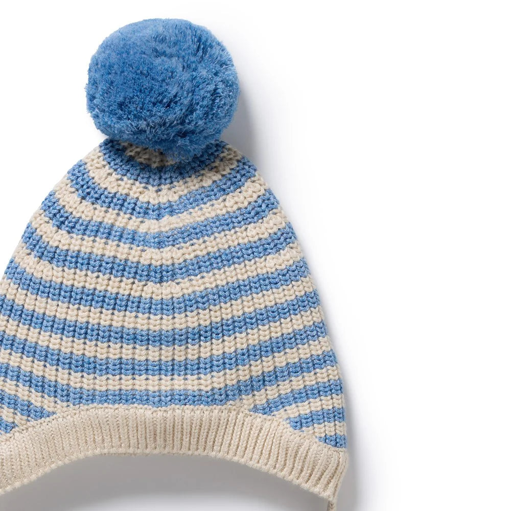Beanie | Knitted Bonnet - Frosted Blue