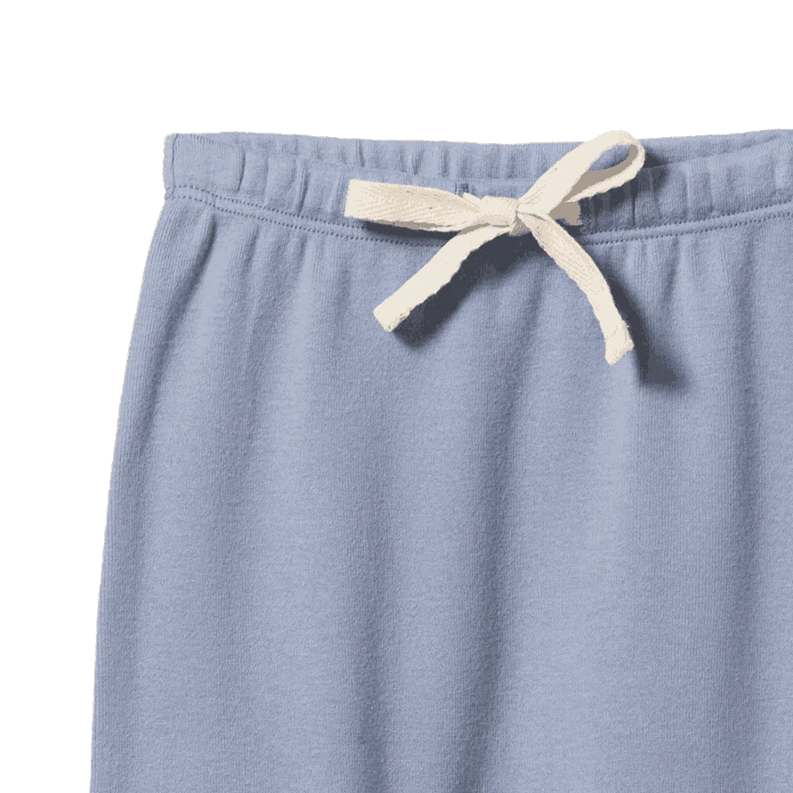 Pants | Cotton Drawstring - Dusky Blue