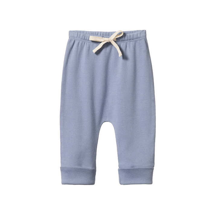 Pants | Cotton Drawstring - Dusky Blue