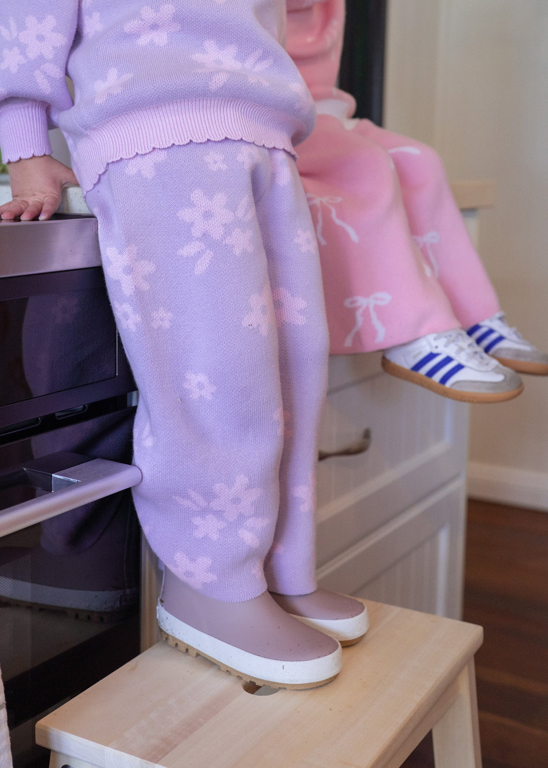 Knit Set | Daisy Pastel Lilac Floral