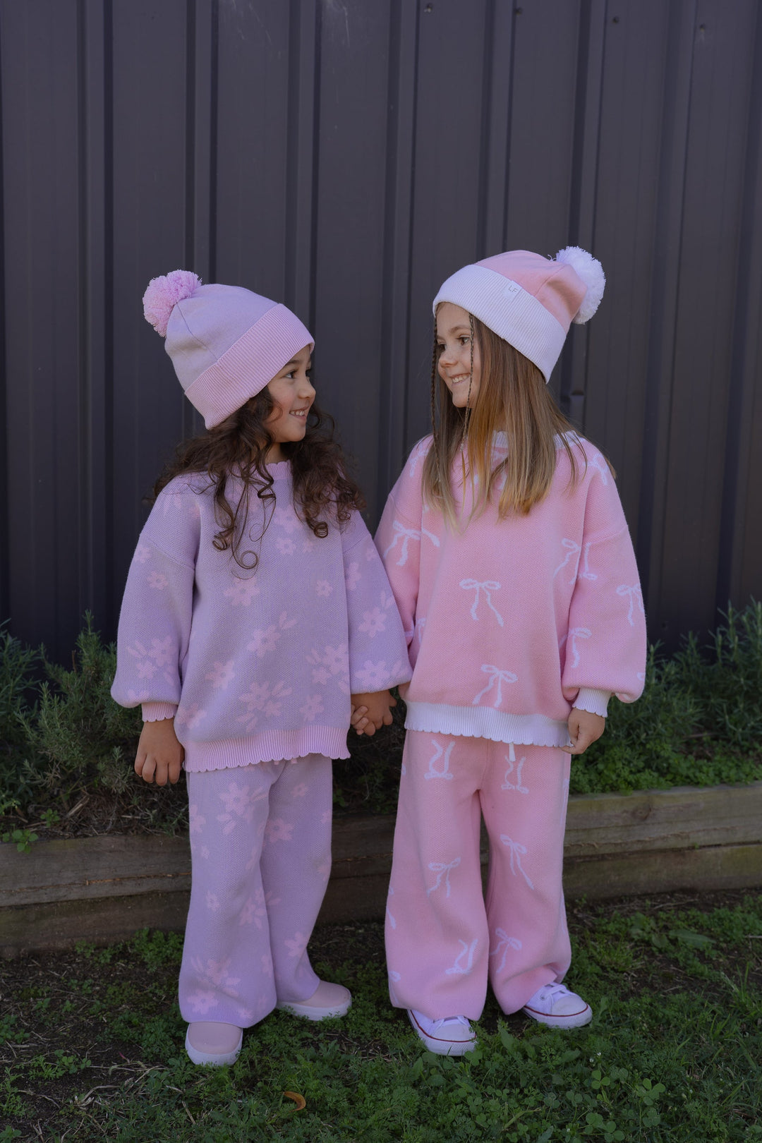 Knit Set | Milk bows