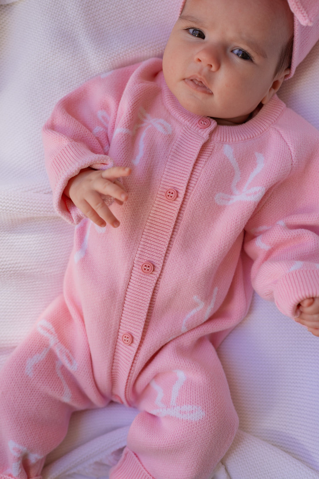 Knit Classic Romper | Milk Bows