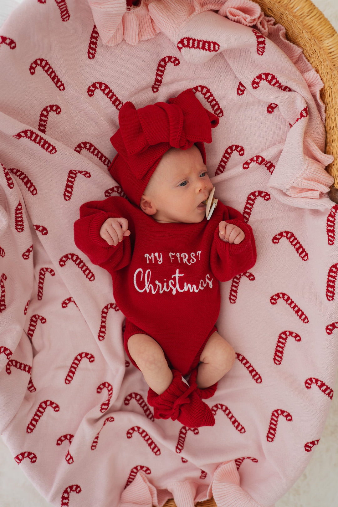 Knit Oversized Topknot | Rudolph Red