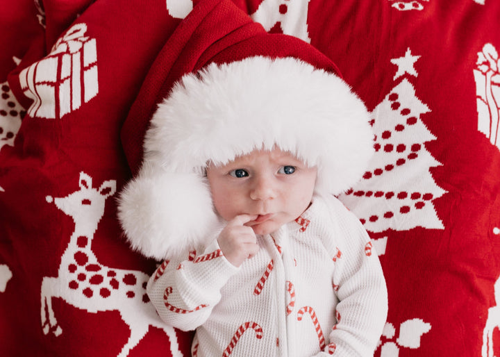 Knit Santa Hat | Rudolph Red