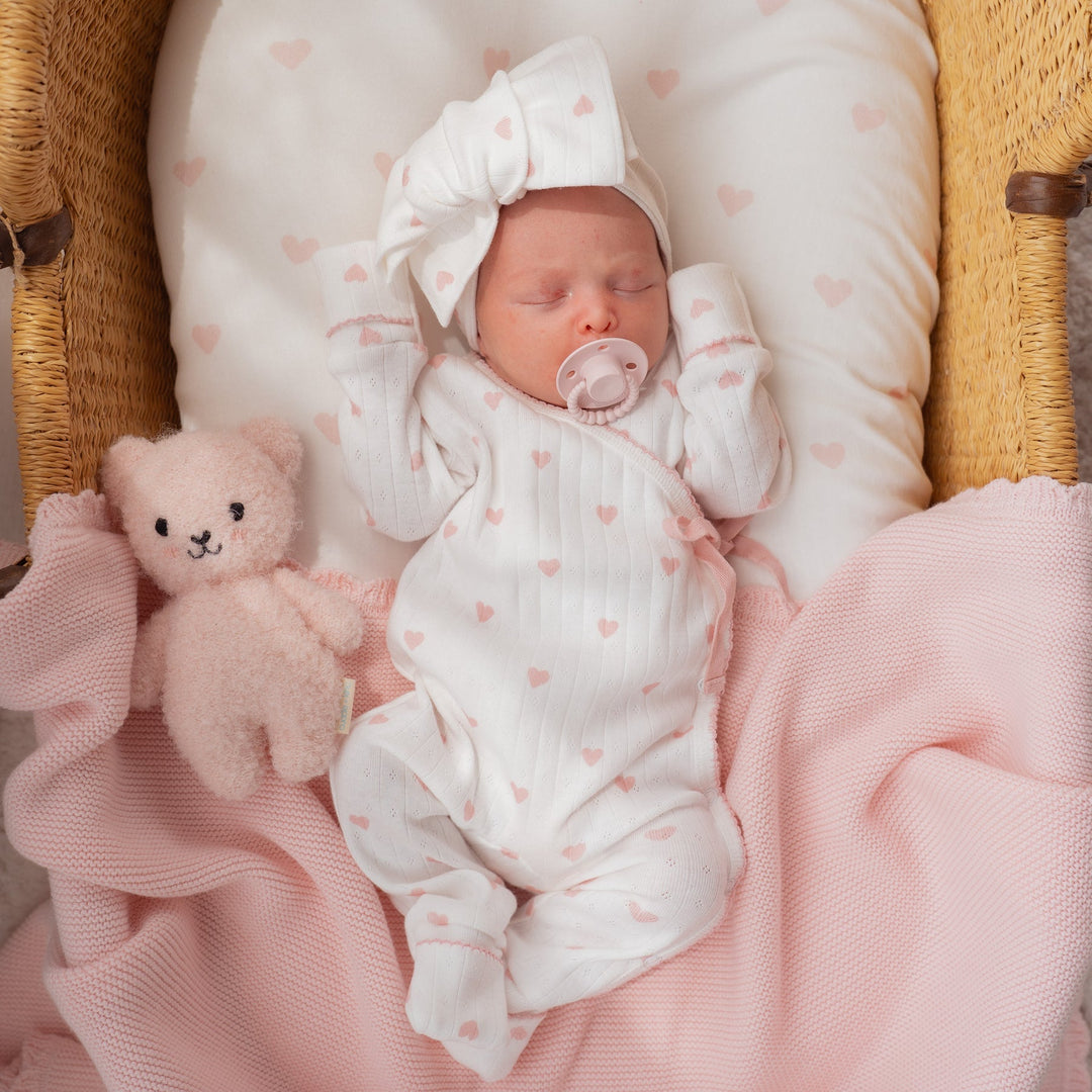 Essential Kimono Romper | Pink Hearts