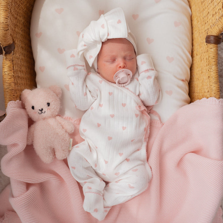 Essential Kimono Romper | Pink Hearts