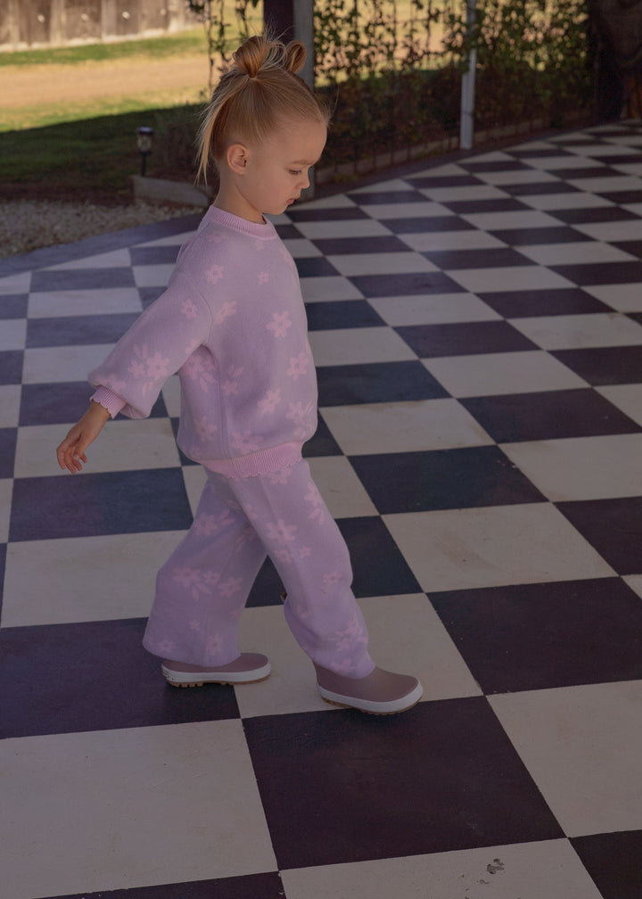 Knit Set | Daisy Pastel Lilac Floral
