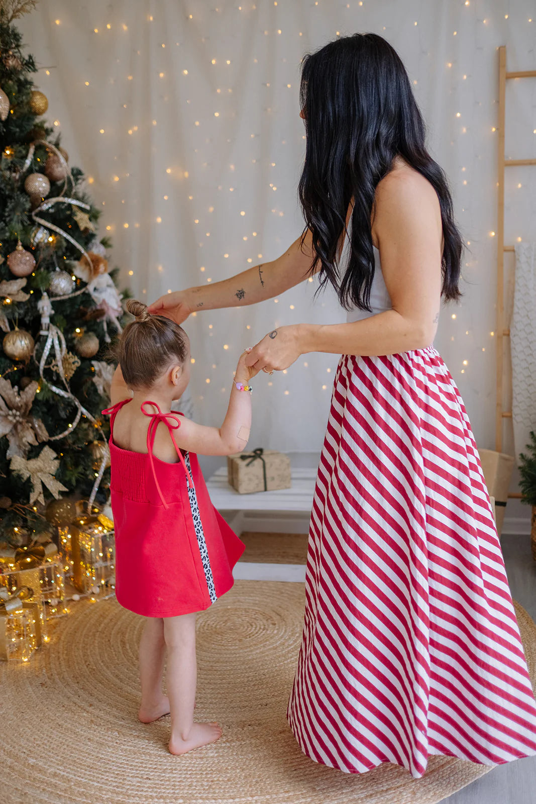 Leopard Stripe Mini Dress