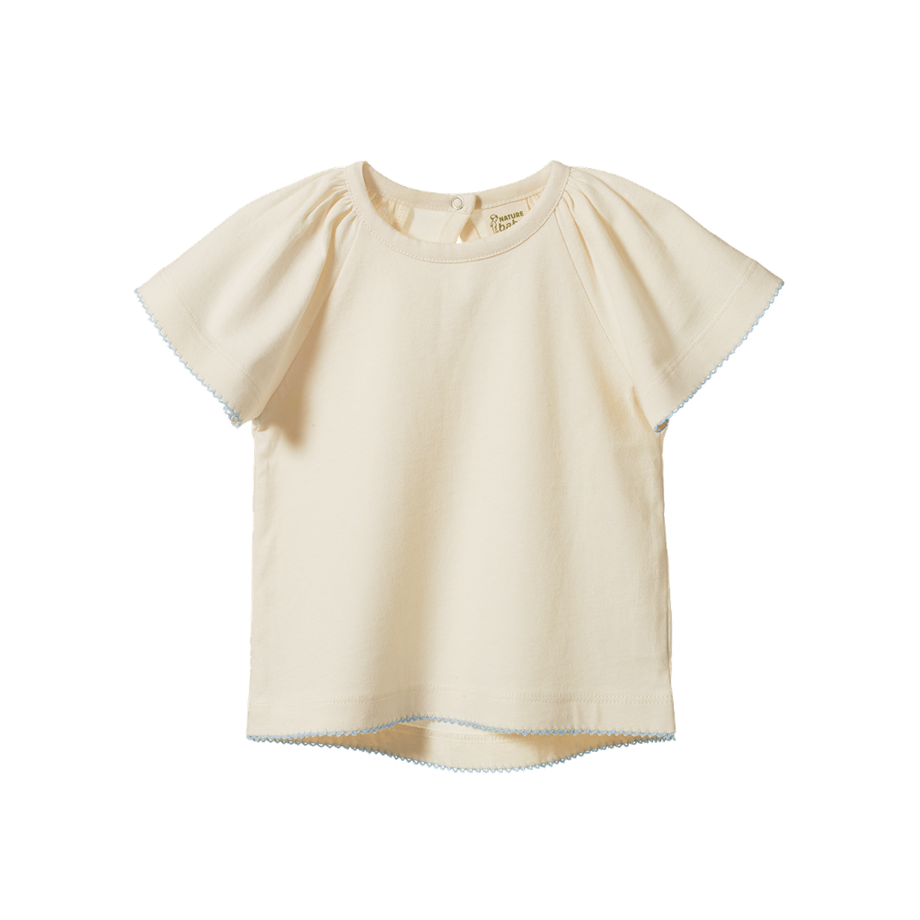 Faye Tee | Natural with Blue