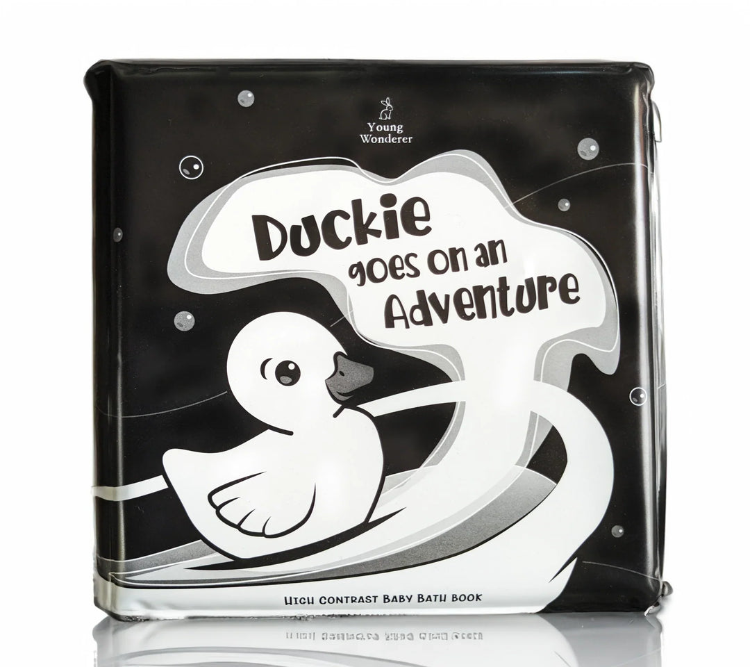 Black and White Bath Book | Duckie Goes On An Adventure